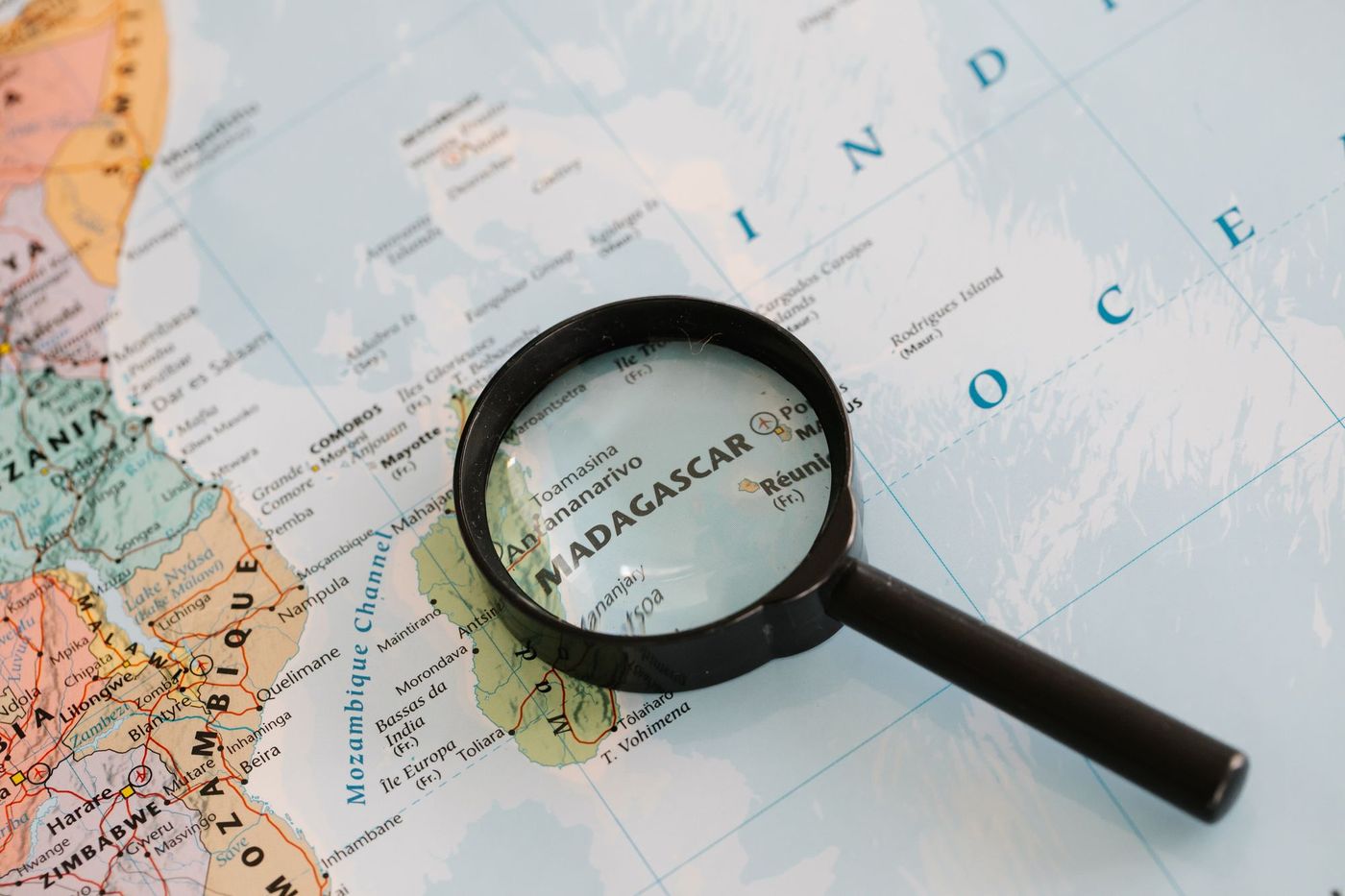 Madagascar sous la loupe, sur une carte de l’océan Indien