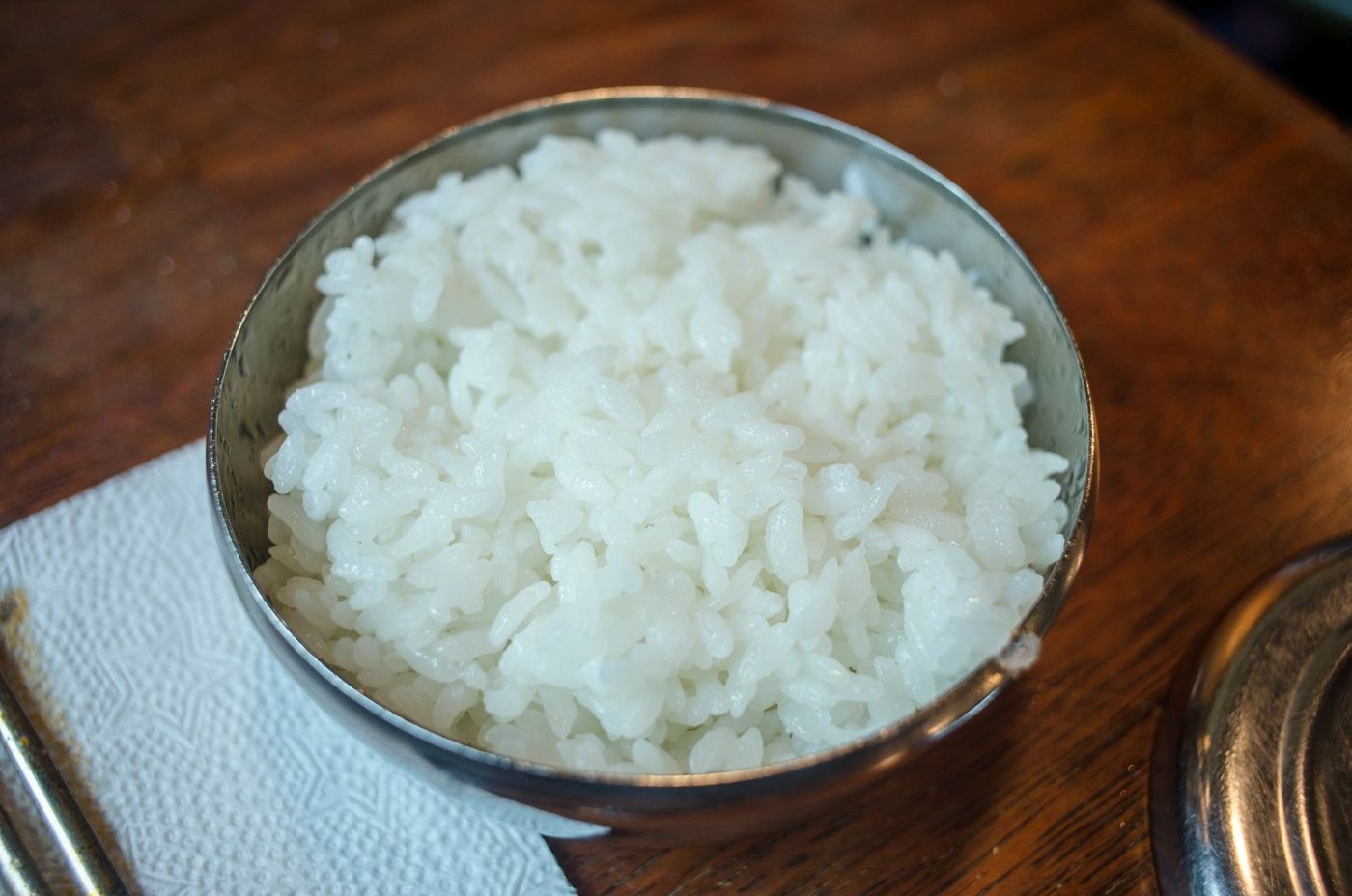 Bowl of steamed white rice